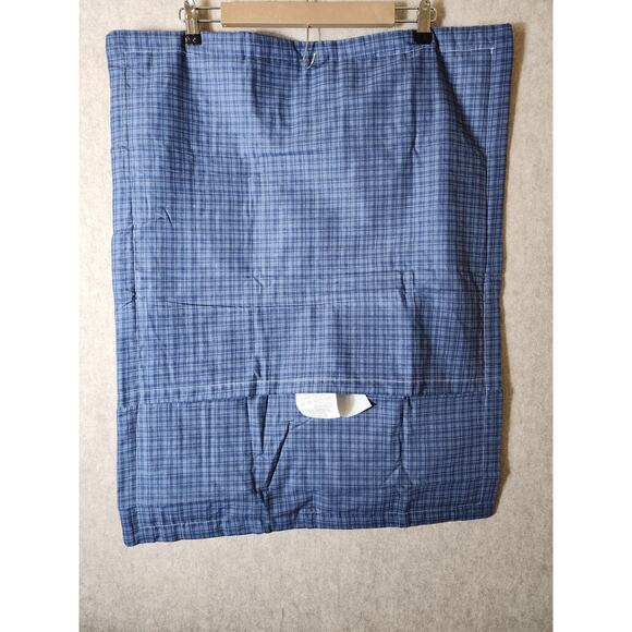 PEM AMERICA Blue Plaid Ducks in Flight Log Cabin STANDARD Pillow Shams- set of 2 - Picture 3 of 8